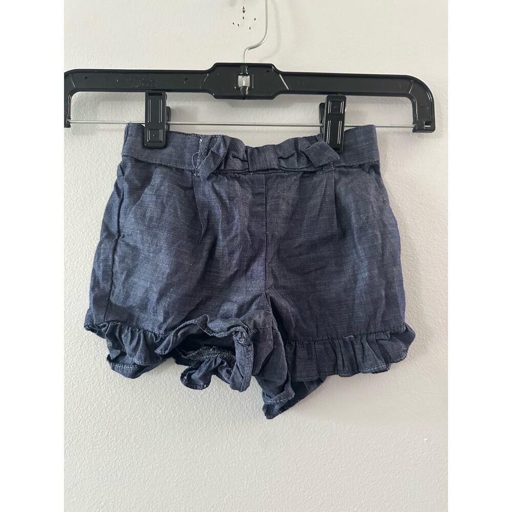 Janie and Jack Navy Ruffle Hem Girls Shorts